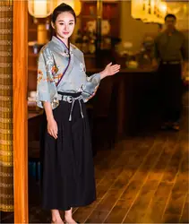 Japanese Cuisine Receptionist Uniforms Woman Restaurant Work Sushi Suit Waiter Hotel Spring