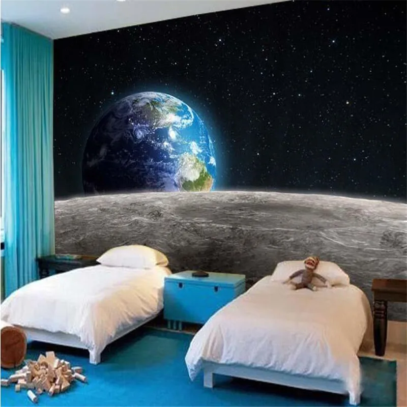 photo wallpaper Star Earth 3D universe Moon wallpapers for living room made restaurant TV backdrop 3D mural wallpaper home decor