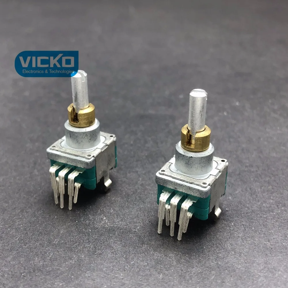 [VK] ALPS encoder + Reset with switch dual double axis 30 position 15 pulse shaft 17mm round axis