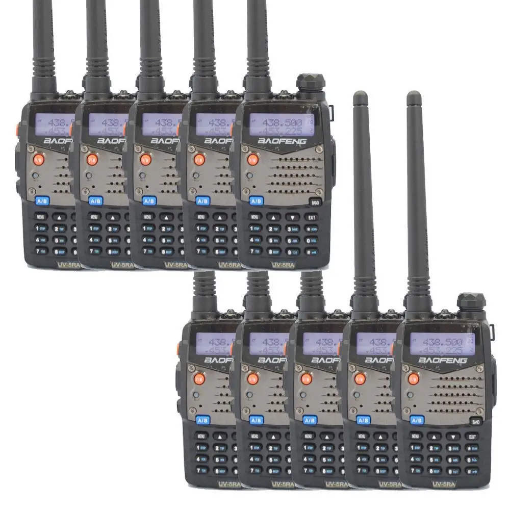 Free DHLor FEDEX 10-sets Baofeng new UV5RA 5R PLUS 136-174/400-520 MHz UHF/VHF Ham Two Way Radio