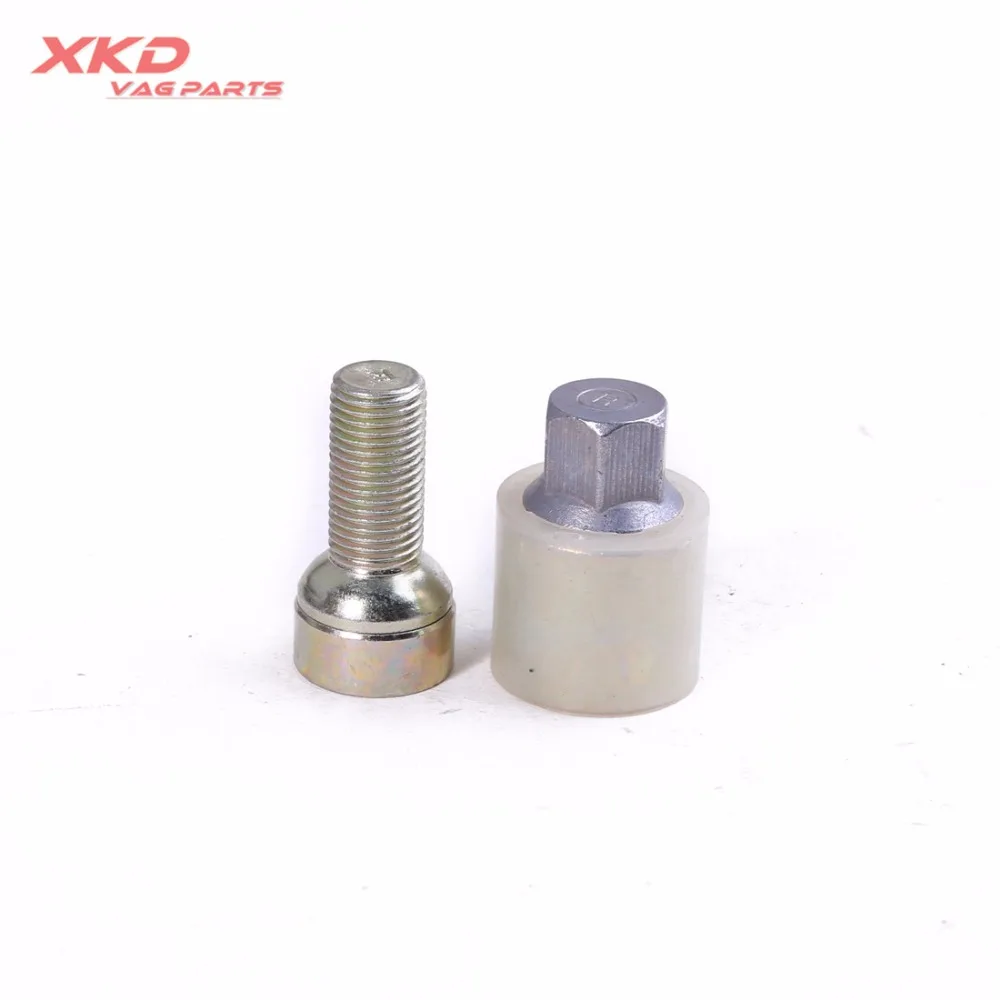 Anti-theft Wheel Lug Bolt Screw With Tool #R# Fit For Aud-i A3 S4 A5 S6 TT 4F0698139C815    4F0 698 139 C 815 M14*1.5*27.5