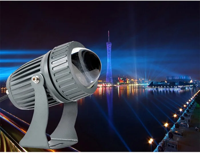 

12v 85-265v Outdoor led spotlight 10W Led Spot Light Focus Beam Narrow Angle Lighting Landscape Garden wall light