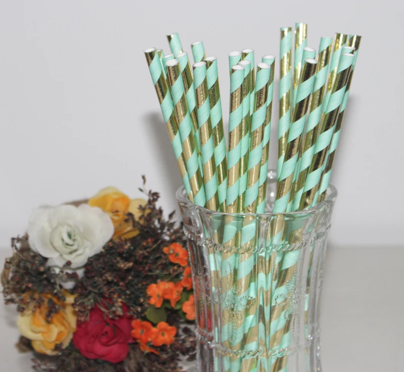 

Free DHL Paper Straws Gold Foil Stripe Paper Straws,Gold foil/Coral Stripe Paper Straws Mint Gold Foil Straws Mix 1000pcs