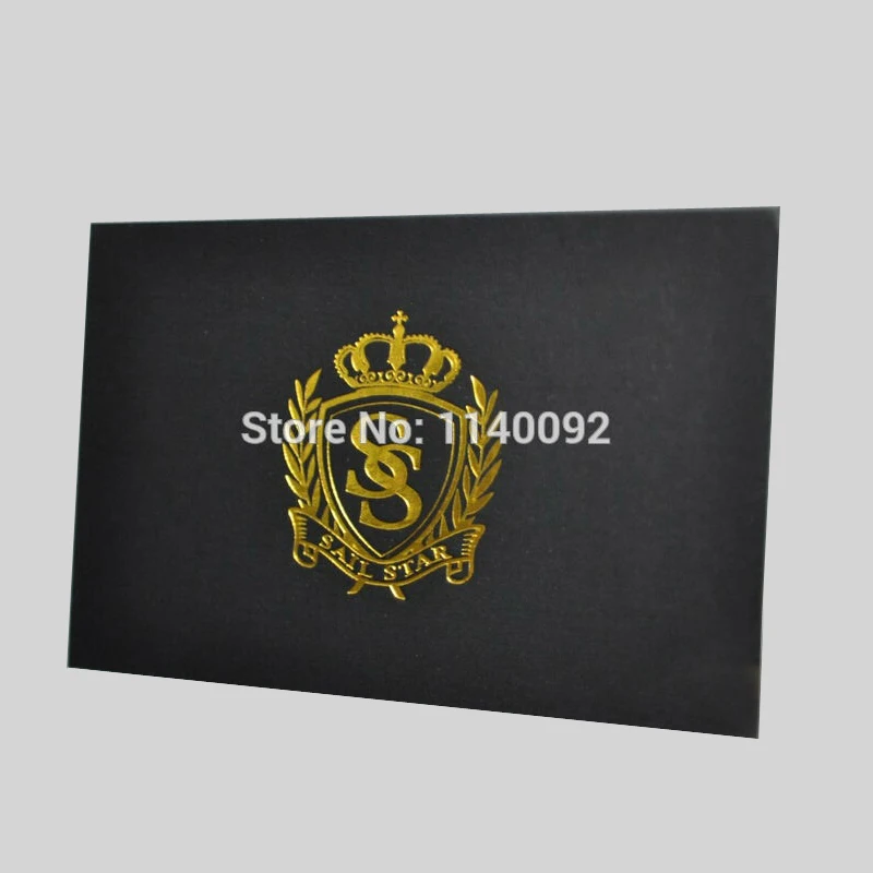 200pcs 5.4X8.6CM Black cardboard ironing shiny silver/glod/black  paper cothing hang tags Highgrade black paper hanging tags