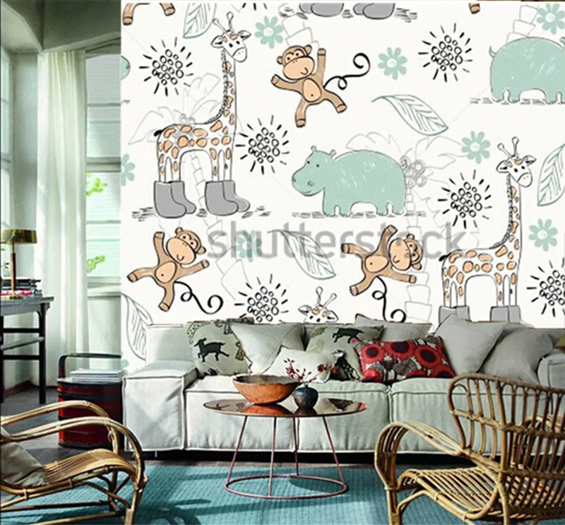 Custom 3D murals,Sweet babies doodle  pattern. Babies background,living room sofa TV wall children bedroom wall paper