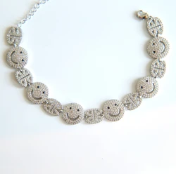 2018 newest Smile Face Lucky Women Charm Bracelet Gold-color Adjustable Length Chain Bracelets for Women Party Wedding Jewelry