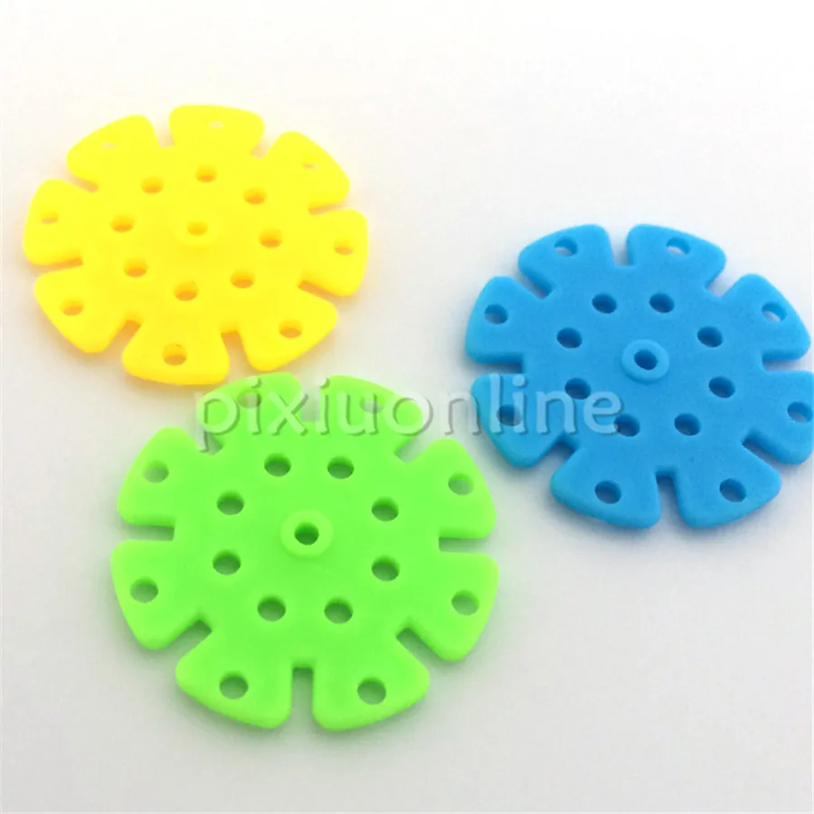 

10pcs/pack J651 5colors Round Multi-hole Plastic Sheets Middle Hole Diameter 1.9mm Maker Use