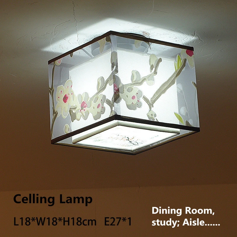 

New Chinese Stye LED Celling Pendant Lamp Square LED Square Home Lighting Modern Simplicity For Dining Room Study Hallway Etc.