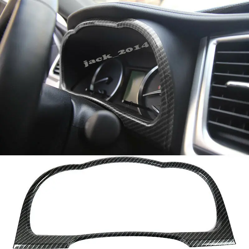 

Carbon fiber Interior Dashboard Moulding Cover For Toyota Highlander 2015 2016 2017 2018