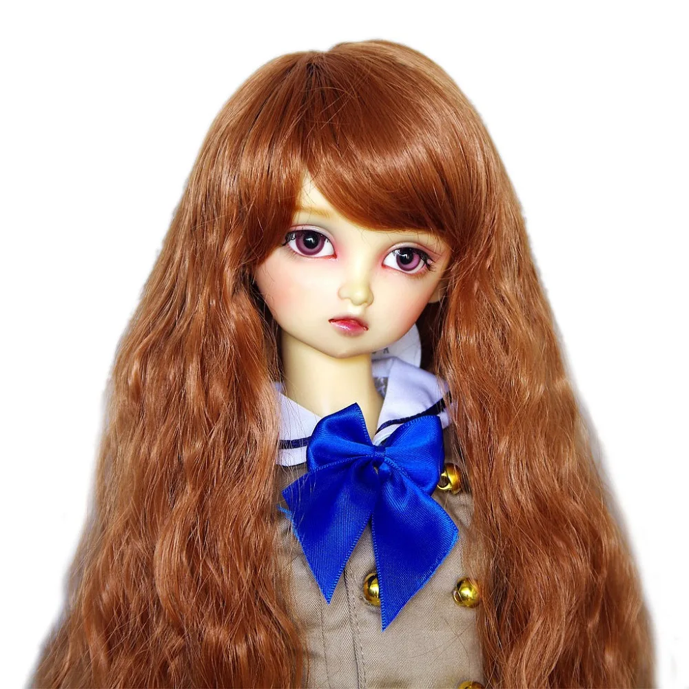 [wamami] 97# Long Wig/ Curling Wig/Brown Wig For 1/6 SD AOD DOD BJD Dollfie 6-7