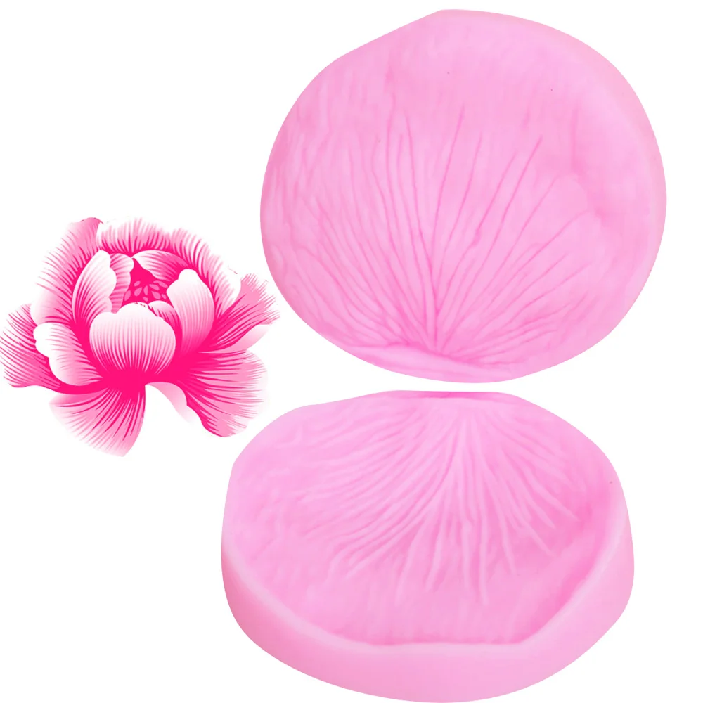 Rose Flower Petal Veiner &Cutter Silicone Molds Fondant Sugarcraft Gumpaste Clay Water Paper Baking Cake Decorating Tools CS221