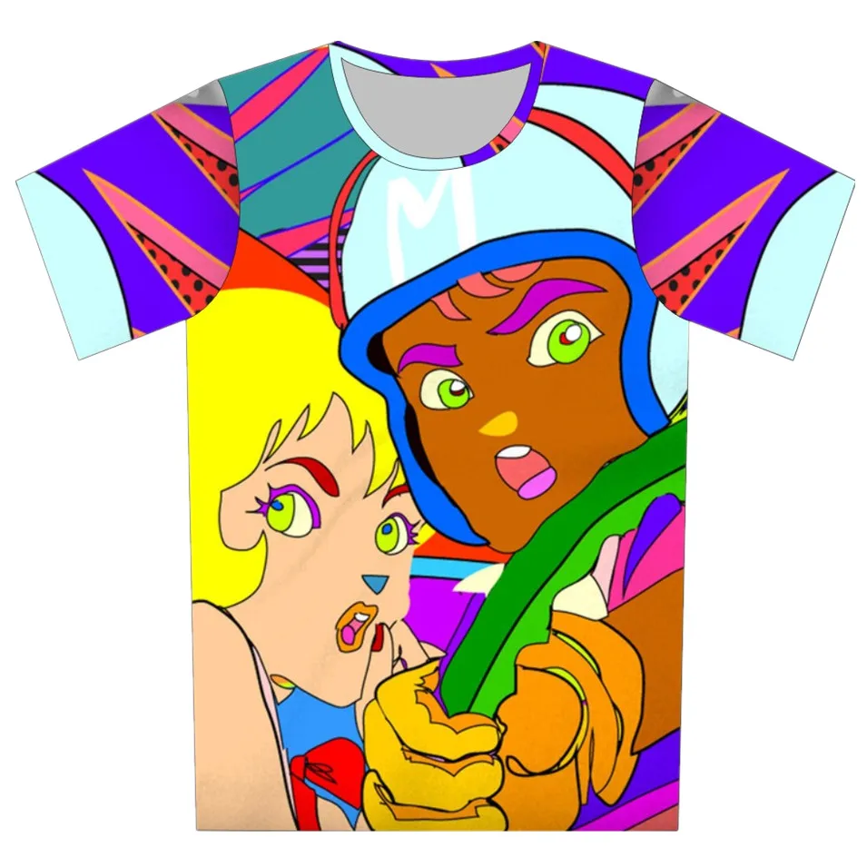 Boy Girl Fashion 3D T Shirt Short Sleeve 3D Print Map Pizza Galaxy Cat Cartoon Food Design T-Shirt Children  Summer Tee Tops