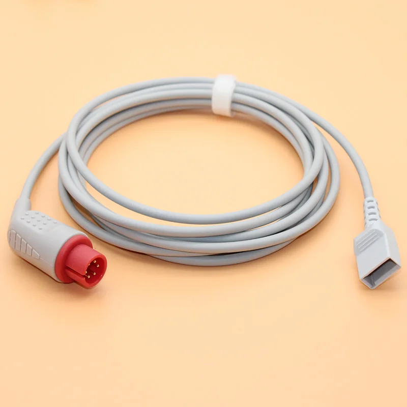 AAMI6P Argon/Medex/HP/Edward IBP sensor trunk cable and pressure transducer to Spacelabs/Mindray/Goldway/BCI.