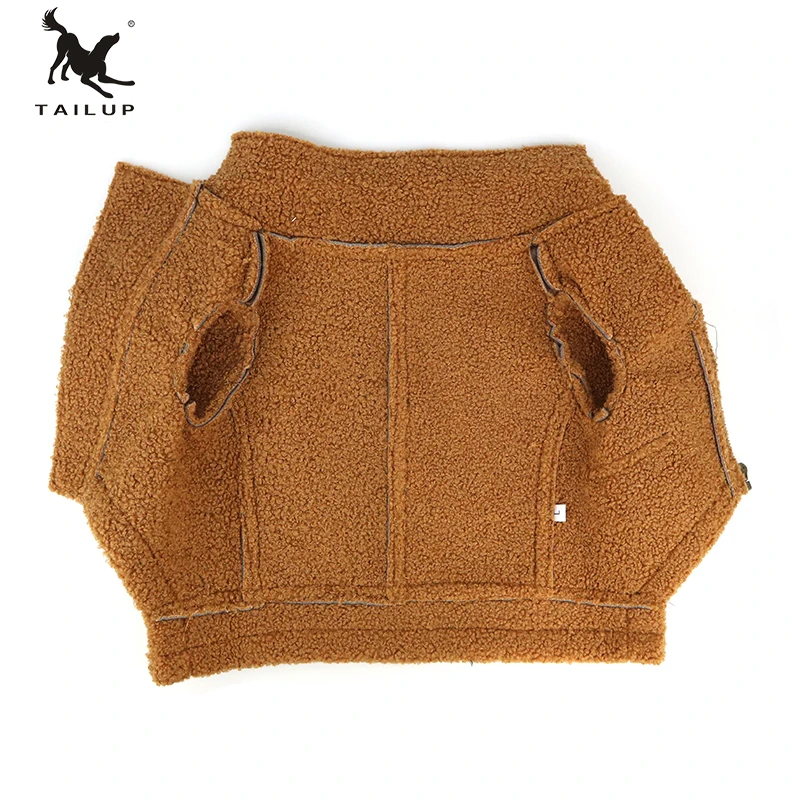 TAILUP Winter Warm Pet Clothes Soft PU Leather Coat For Small Yorkie Dogs Windproof Puppy Chihuahua Fur Jackets