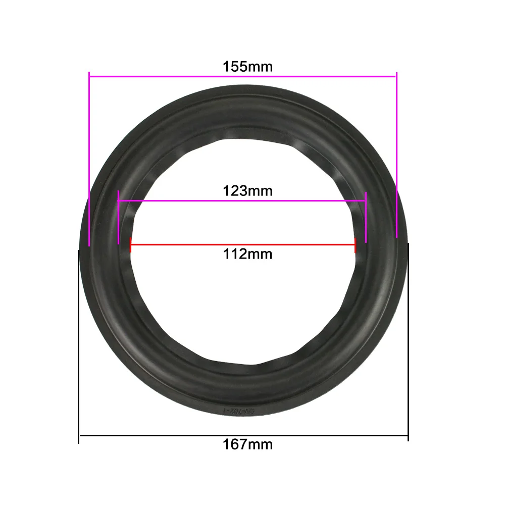 Ghxamp 7 inch 167mm 112mm Speaker Suspension Rubber Edge Speaker Repair Parts Folding Ring Rubber Surround 2PCS