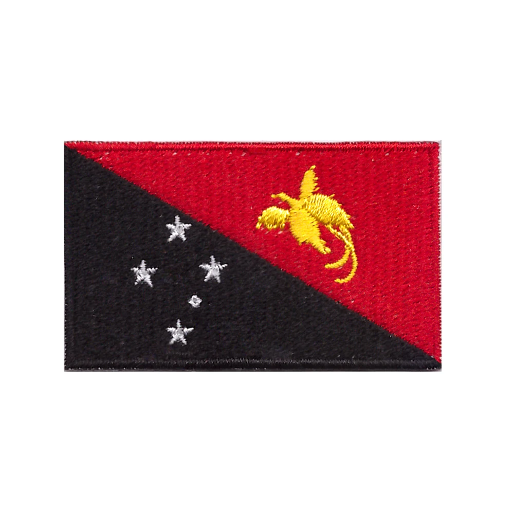 Flag of papua-new-guinea Embroidered Flag Patch, DIY clothing cloth paste. Seams can be scalded and stickable, personal custom