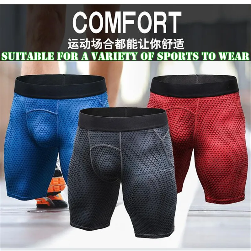 300p! Men Pro Shapers Compression Underwear 3D Print Tight Boxers,Cool High Elastic Sweat Quick-dry Wicking Sport Fitness Shorts