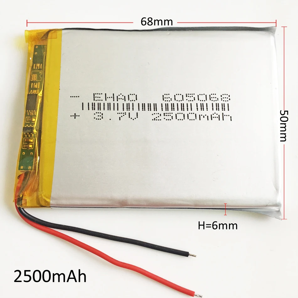 5 PCS 3.7V 2500mAh Lithium Polymer LiPo Rechargeable Battery Li ion Cells For Power Bank Tablet PC Notebook 7