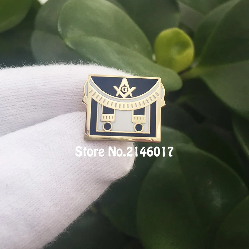 10pcs Mason Freemason Square and Compass Apron Lapel Pins Masonic Enamel Pin Brooch Badge Free Masons Metal Craft Blue Lodge