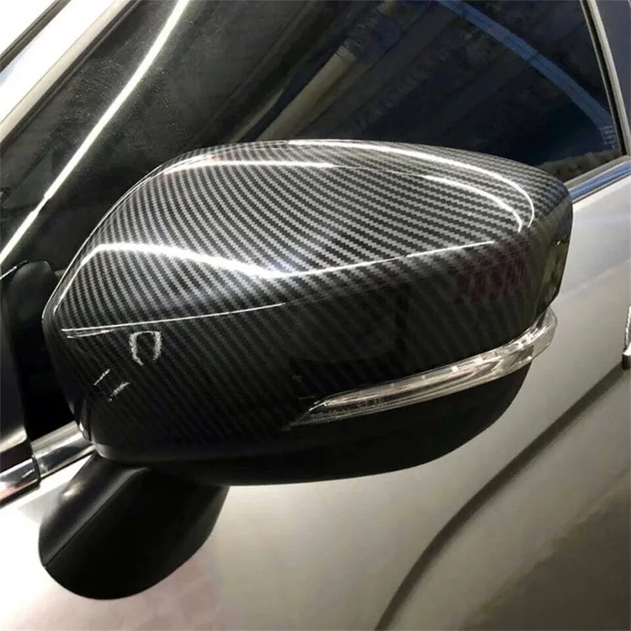 For Mitsubishi Eclipse Cross 2018 2019 2020 2021 2022 2023 ABS Carbon Fiber Rearview Mirror Cover Trims Car Styling Accessories