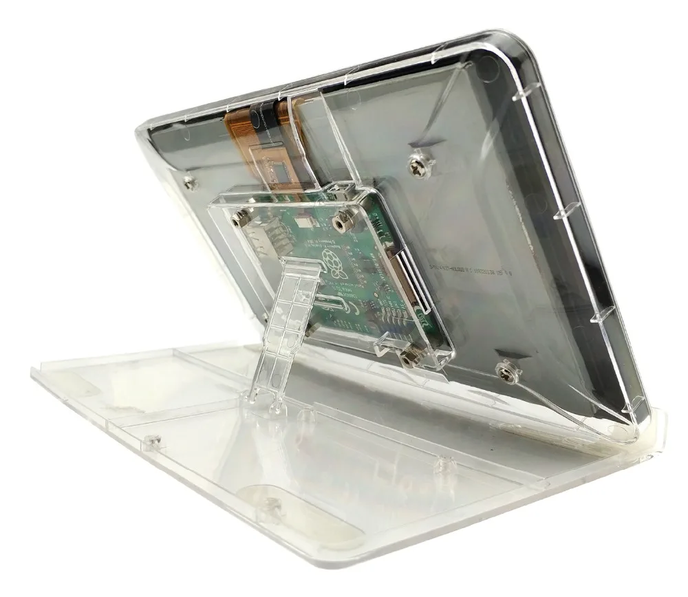 7 Inch Touch Screen Display Transparent ABS Case for Raspberry Pi With Adjustment Stand Protective Shell