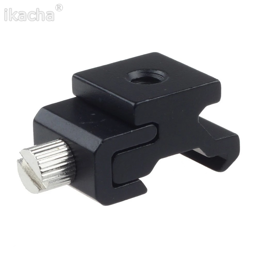 Hot Shoe Flash Bracket Camera Metal Cold Shoe Mount Adapter With 1/4 Tripod Screw for Light Stand Tripod Holder