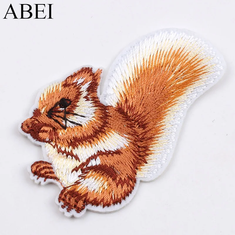 10pcs/lot Embroidery Animal Patch Cartoon Fish Horse Squirrel Stickers for Kids Clothing Iron On Jeans Coats Backpack Appliques