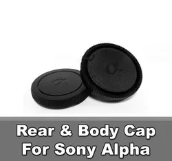 2 in 1 Body Caps + Rear Lens Cap Cover for Sony Alpha A Mount AF DSLR Minolta Konica MA