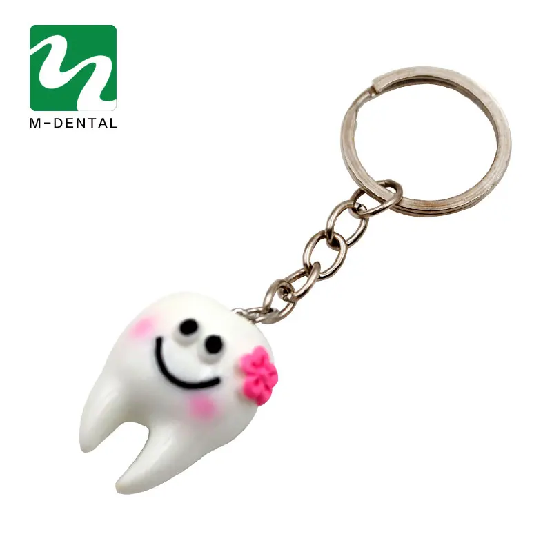 5 sztuk Dental symulacja ząb brelok do kluczy z ozdobą piękny Cartoon Dental akcesoria dekoracyjne upominki reklamowe