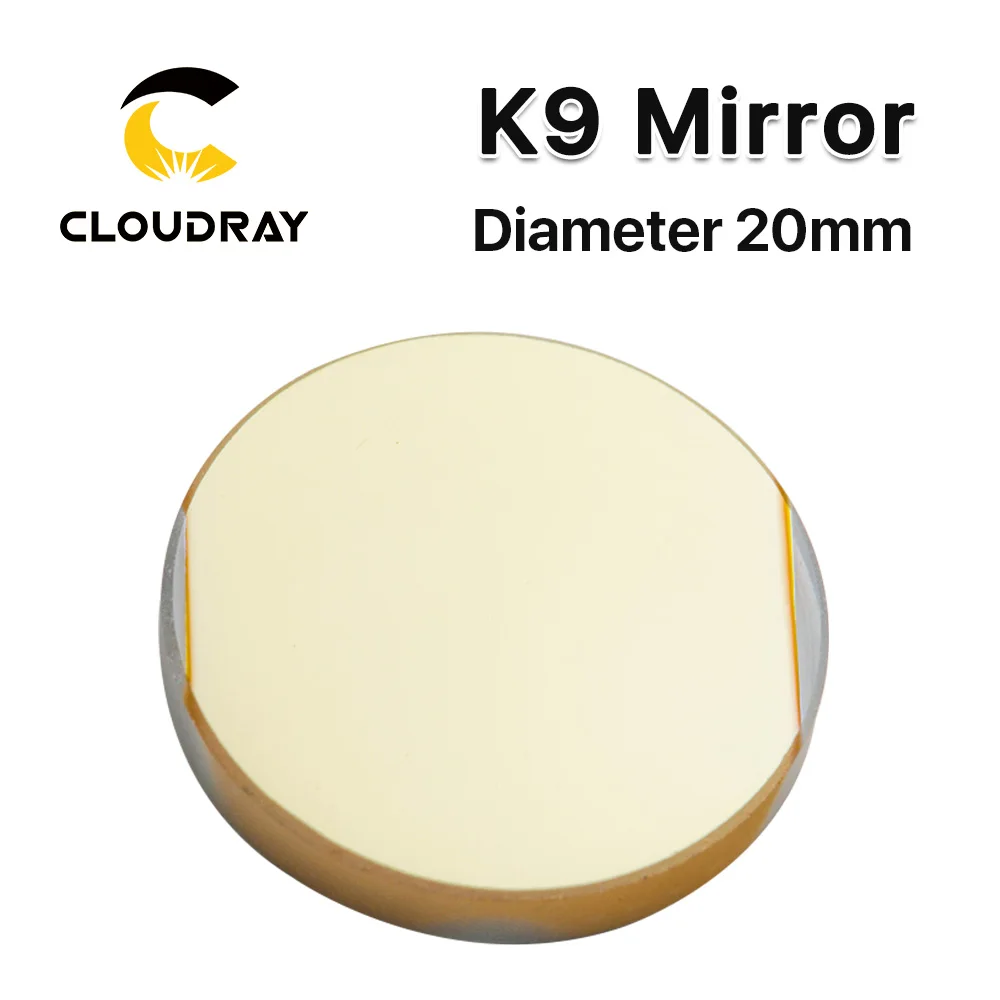 Cloudray 3pcs Diameter 20mm K9 CO2 laser reflection mirror glassmaterial with golden coating for laser engraver cutting Machine