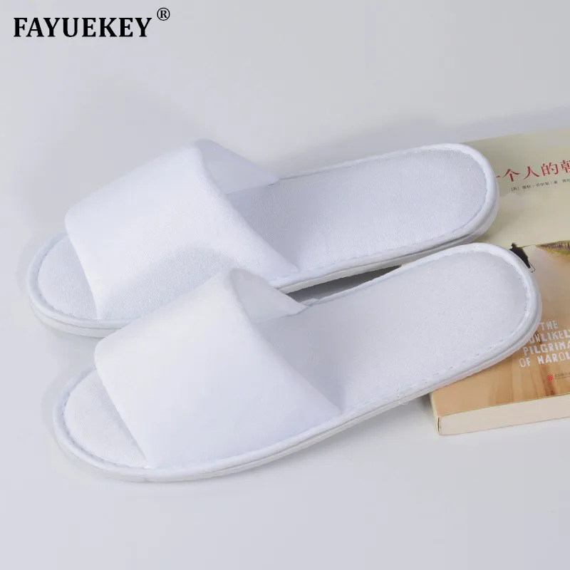 FAYUEKEY Wholesale Spring Summer Open-Toed Hotel Slippers Thickening Non-Slip Home Hospitality Guest Indoor\Floor Slippers Shoes