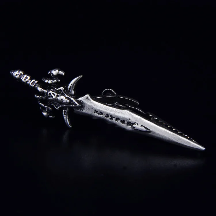 

SPARTA Frost ice Sword tie clips Silver plated High quality metal men's free shipping !!!