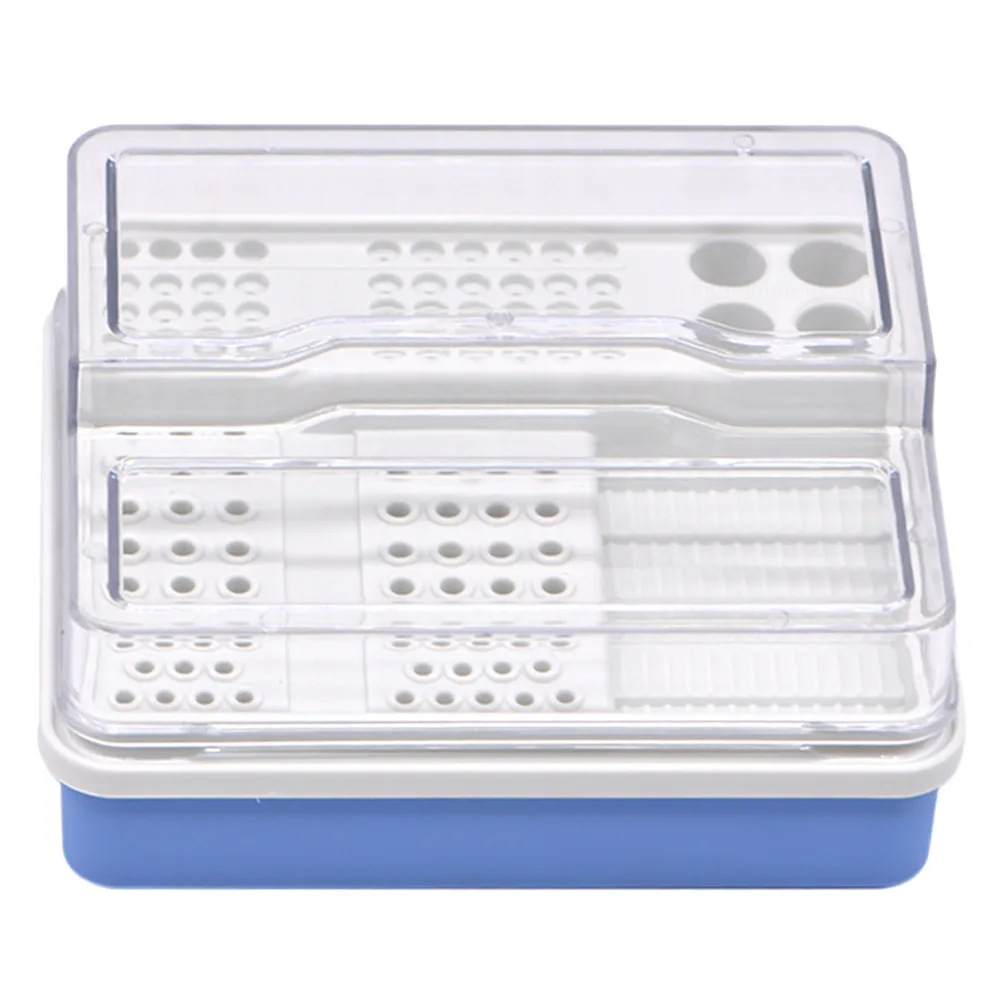 Dental Plastic Implanted tools Holder 96 Holes Drill Placement Box Dentist Autoclave Sterilizer Case Disinfection Holder