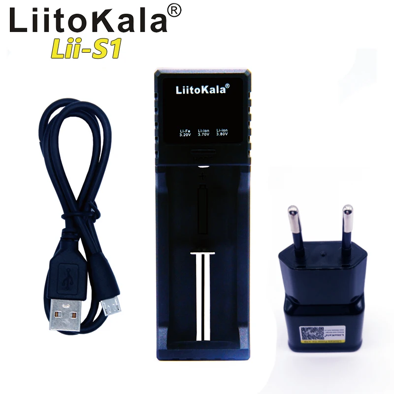 liitokala new Lii-S1 battery charger automatic polarity test applies to 18650 26650 18350 18340 AA AAA lithium ion  NiMH