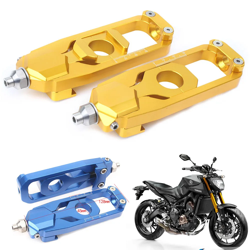 Motorbike CNC Aluminum Motorbike Chain Adjusters Tensioners For YAMAHA MT-09 FZ-09 MT09 FZ09 2013 2014 2015 2016