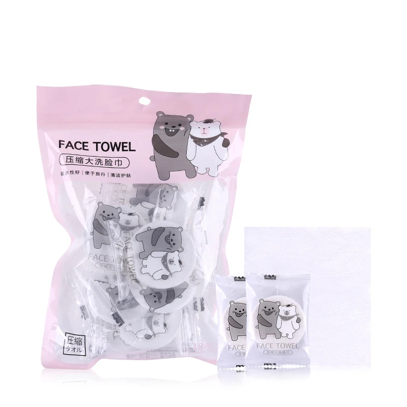 Space Saving Compressed Towel Cotton Hotels Camping Trip Practical Portable Face Towels Travel Essential Compressed Wet Napkin