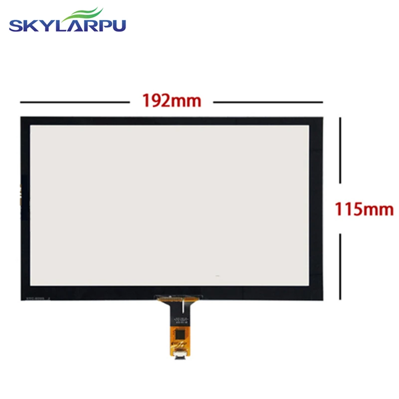 

New 192mm*115mm Capacitive touch panel Glass External screen of touch screen 192mmx115mm Handwritten screen GlassFree shipping