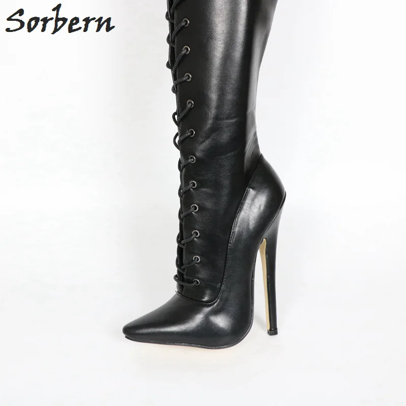 Sorbern Personalized 85Cm Long Boot Women Crotch High Booty Alternative 18Cm High Heel Defiant Footwear Shoes For Crossdressers