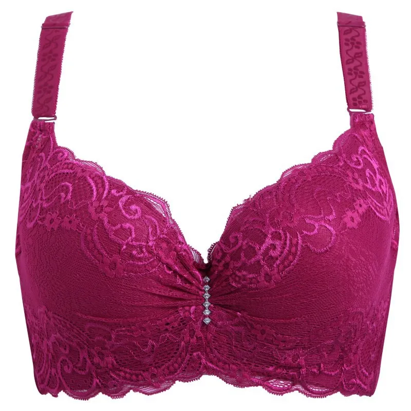 Fashion Lace Bra Thin Cup Push Up Bra plus Size C D Cup Sexy Women Underwear Brassiere Gather Bralette Lingerie Modis Lady