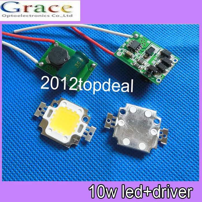 1set 10W Cool /Warm White blue/royal blue/uv 10000 20000k 30000k High Power LED + 12v 24v 10w 900ma led driver