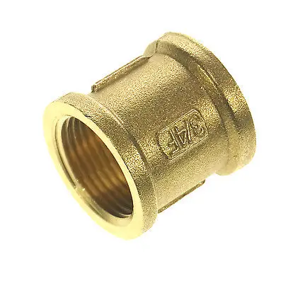 3/4 "BSP Innengewinde Messing Rohr Armaturen Runde Mutter Rod Anschluss Kupplung Volle port