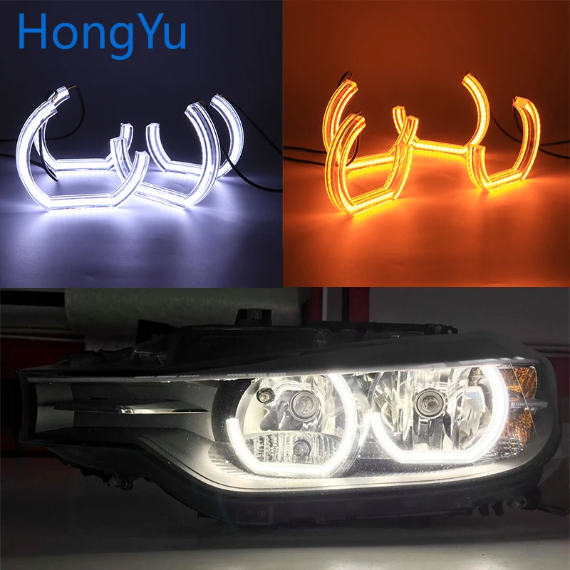 

for 1996-2000 BMW E36 3 Series Coupe and cabriolet LED Angel Eye Kit Dual White Amber Switchback Turn Signal Light