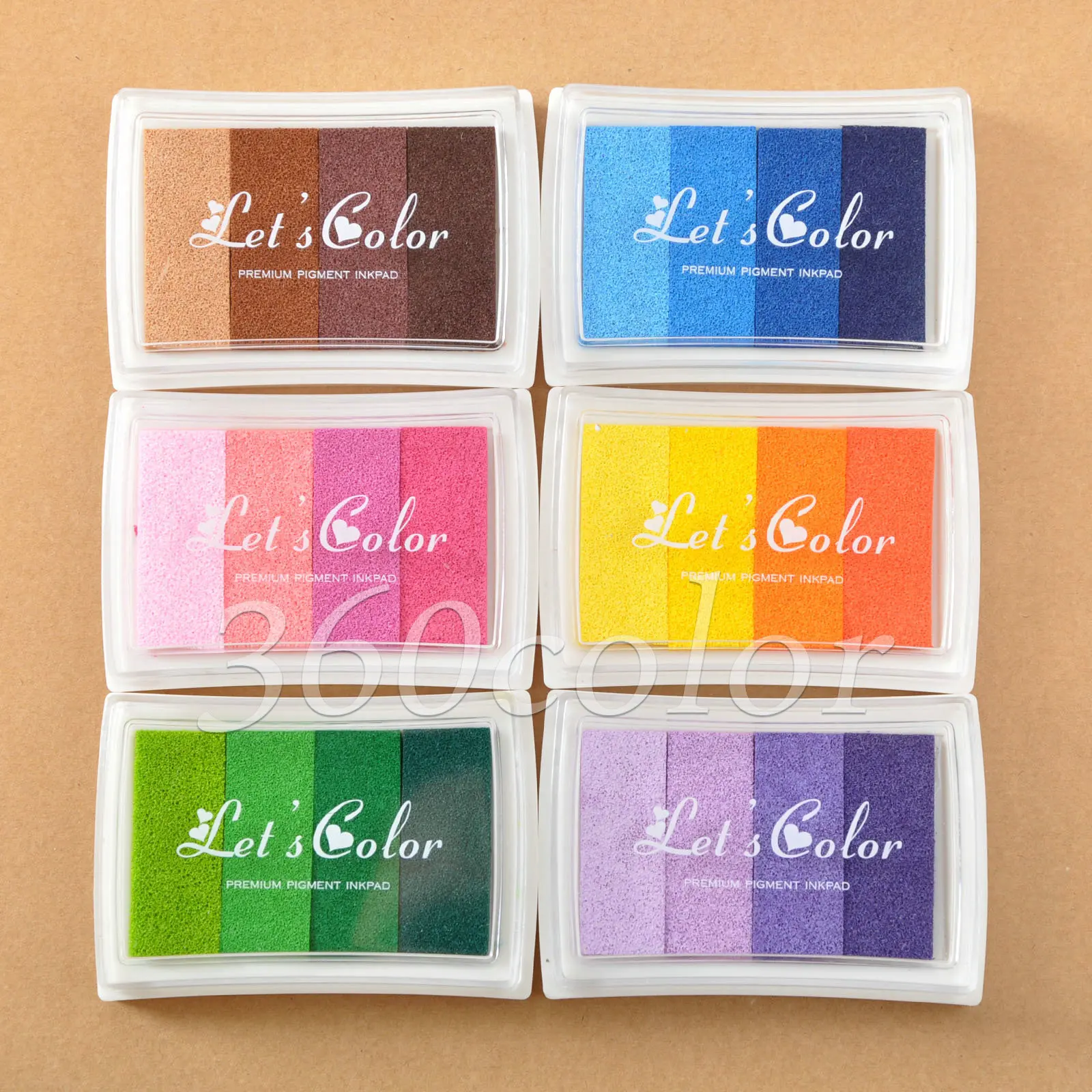 Juego de sellos de goma de aceite multicolor, almohadilla de tinta para álbumes de recortes vívidos, suministros para manualidades, fabricación de tarjetas