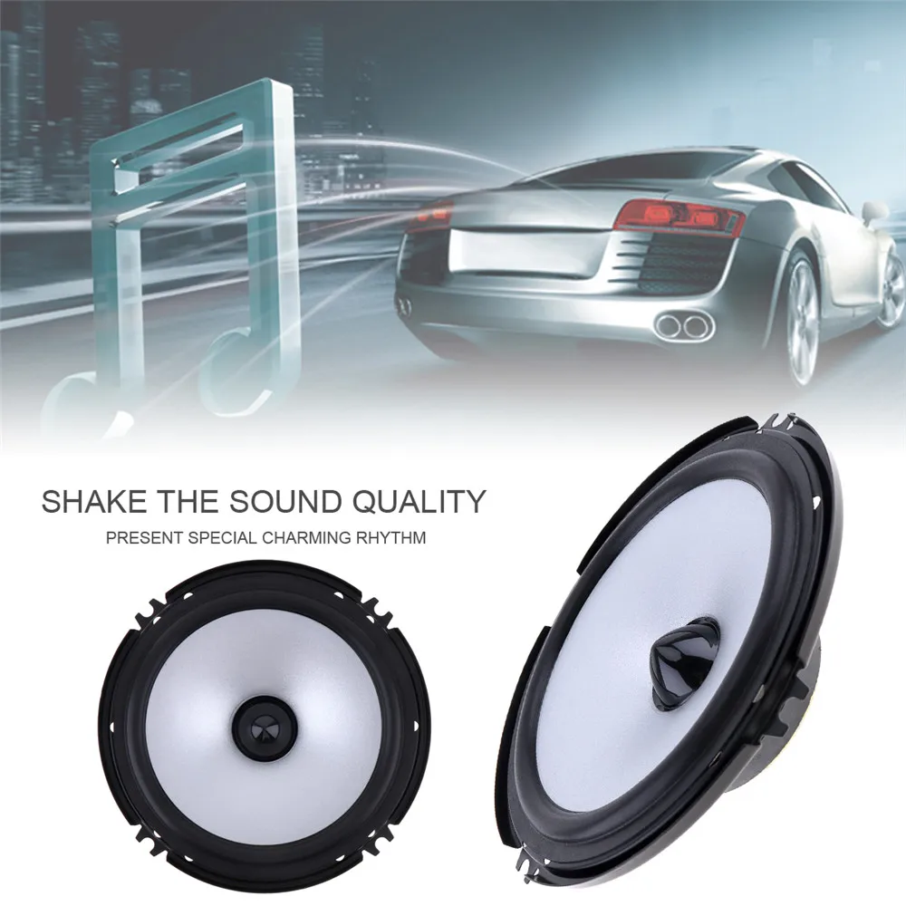 2pcs 6.5 Inch Car Speaker 60W 88dB Auto Car Coaxial HiFi Speakers Vehicle Audio Music Full Range Frequency Speaker Loudspeaker