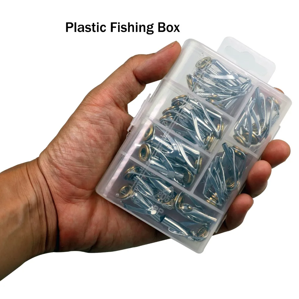 30Pcs 3mm-5.5mm Fishing Pole Rod Tip Tops Repair Kit Double Golden Ceramic Ring Sea Spinning Casting Fishing Rod Tips Fix Tackle