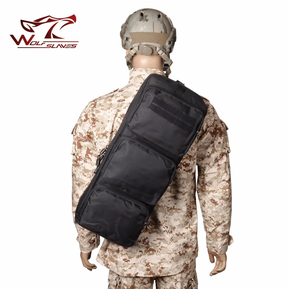 

Tactical Military Rifle Bag MP5 Sling Bag Airsoft Molle Backpack Black Rifle Case Hunting Gun Bag Accessories Gear 24" Outdoors