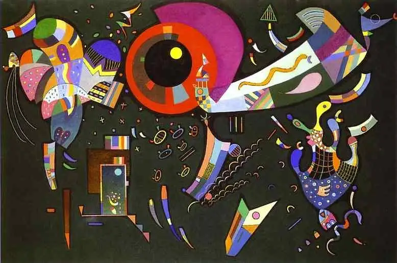 oil paintings,100% handmade famous Oil Painting reproduction on linen canvas,Around the Circleby by Wassily Kandinsky