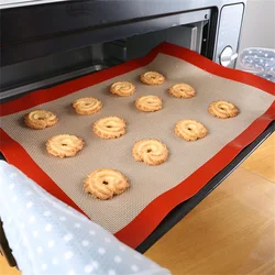 Non-Stick Silicone Baking Mats Cookie Pad Rolling Dough Mat High Temperature Resistant Glass Fiber Batter Flour Fondant