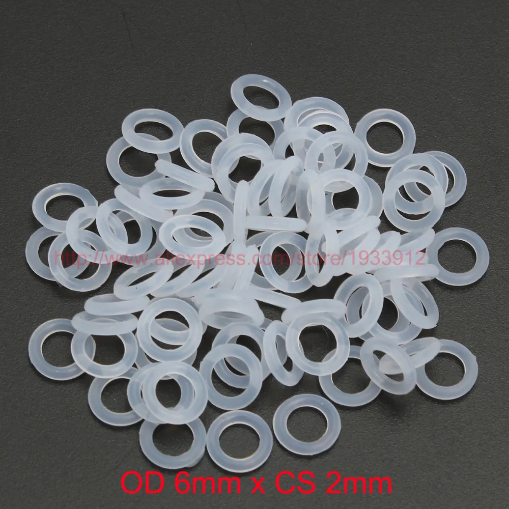 OD 6mm x CS 2mm high temperature silicone o ring oring o-ring sealing rubber washer