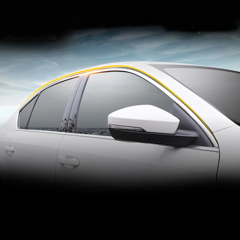 Vtear Car window trim cover Exterior Chromium Styling car-styling decoration accessories parts For Skoda Octavia A7 MK3 2021